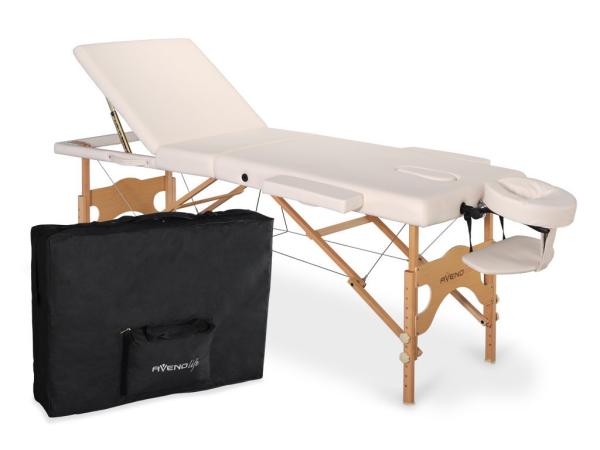 Massageliege klappbar EDEN mit Rückenlehne - Komplett-Set